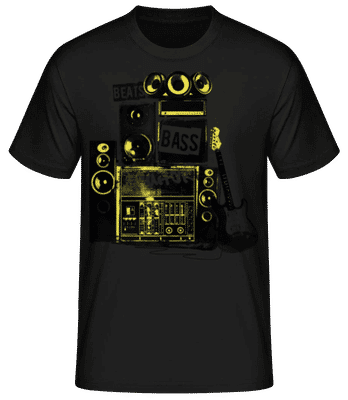 Beat Bass And Guitar - Männer T-Shirt B&C - Schwarz - Vorne