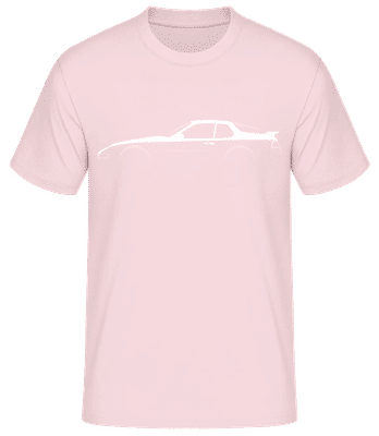'Porsche 968 Clubsport' Silhouette - T-shirt standard Homme - Rose - Devant