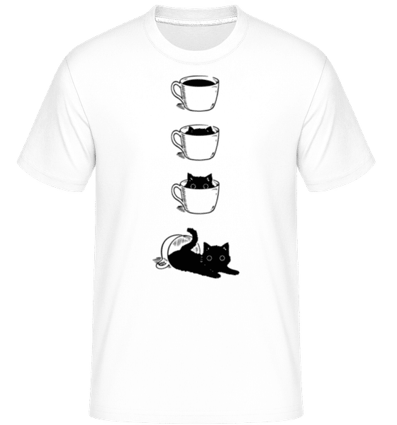 Aperçu: Chat En Tasse -  T-Shirt Shirtinator homme - Blanc - Devant