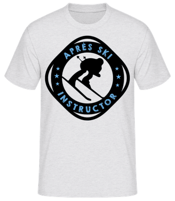 Apre`s Ski Instructor Ring - Männer Basic T-Shirt - Grau meliert - Vorne
