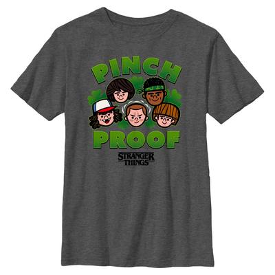 Netflix - Stranger Things - Skupina Pinch Proof - St. Patrick's Day - Enfant T-shirt - Anthracite chiné - Devant