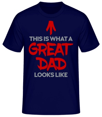 Great Dad Looks Like - Men's Basic T-Shirt - Navy - Front