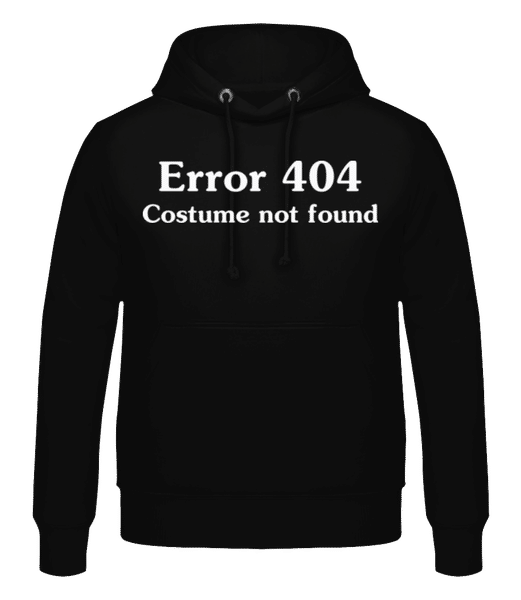 Aperçu: Error 404 Costume Not Found - Sweat à capuche Homme - Noir - Devant
