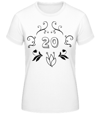 Fleurs pour le 20e anniversaire - T-shirt standard Femme - Blanc - Devant
