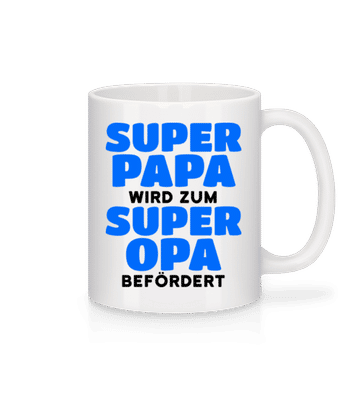 Beförderung Zum Super Opa - Tasse - Weiß - Vorne