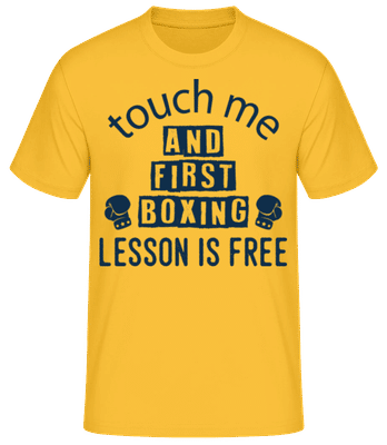 Free Boxing Lessons - T-shirt standard Homme - Jaune doré - Devant