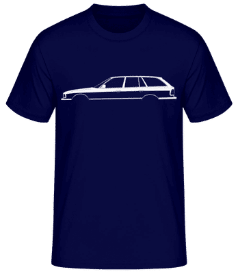 'BMW M5 Touring (E34)' Silhouette - T-shirt standard Homme - Bleu marine - Devant