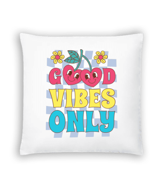 Náhľad: Good Vibes Only - Vankúš - Biela - Predné