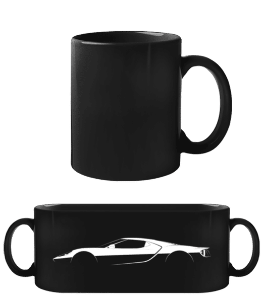 Aperçu: 'Ford GT (2017)' Silhouette - Tasse Noire - Noir - Devant