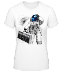 Ghettoblaster Astronaut - Camiseta básica de mujer - Blanco - delante