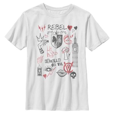 Disney Classics - Cruella - Logo Rebel Queen - Kids T-Shirt - White - Front