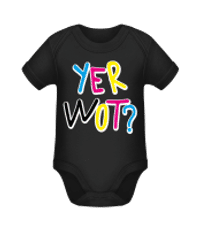 Yer Wot? - Body ecológico para bebé - Negro - delante