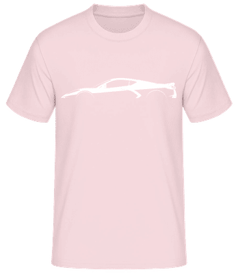 'Chevrolet Corvette C8 St.' Silhouette - Pánske basic tričko - Ružová - Predné