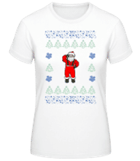 Père Noël Tricotage - T-shirt standard Femme - Blanc - Devant