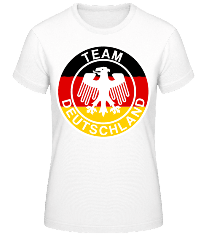 Vorschau: Team Deutschland - Frauen Basic T-Shirt - Weiß - Vorne