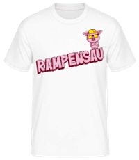 Rampensau - Männer Basic T-Shirt - Weiß - Vorne