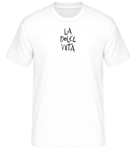 Aperçu: La Dolce Vita -  T-Shirt Shirtinator homme - Blanc - Devant