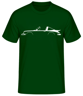 'Porsche 911 Targa Whale.' Silhouette - Männer Basic T-Shirt - Flaschengrün - Vorne