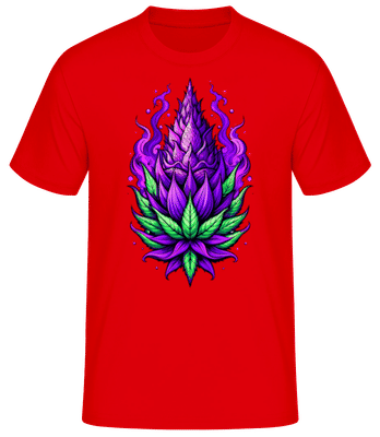 Fleur De Cannabis - T-shirt standard Homme - Rouge - Devant