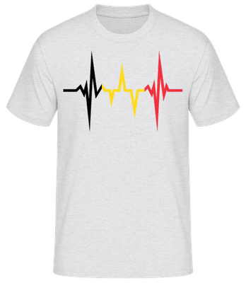 Bruxelles Belgique Drapeau BPM - T-shirt standard Homme - Gris chiné - Devant