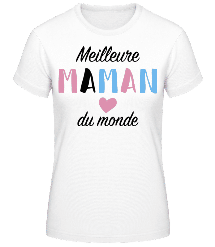 Aperçu: Meilleure Maman Pink Noir - T-shirt standard Femme - Blanc - Devant