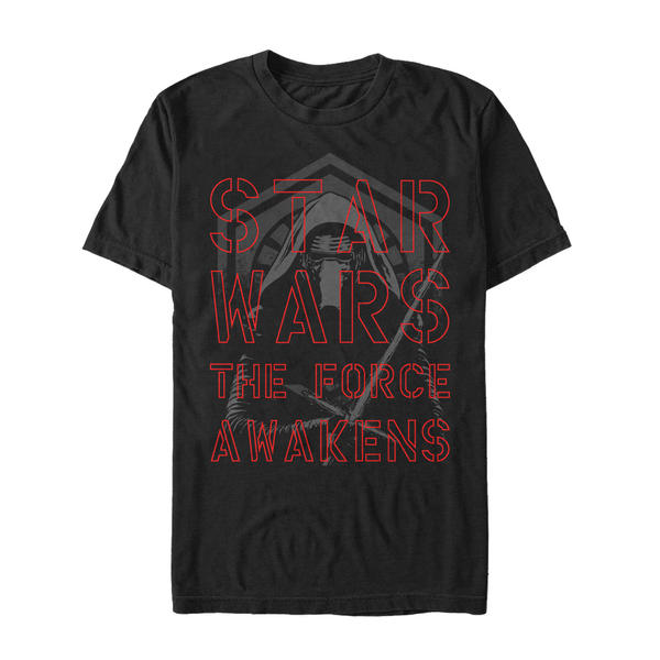 Aperçu: Star Wars - Le Réveil de la Force - Kylo Ren Darkened - Homme T-shirt - Noir - Devant