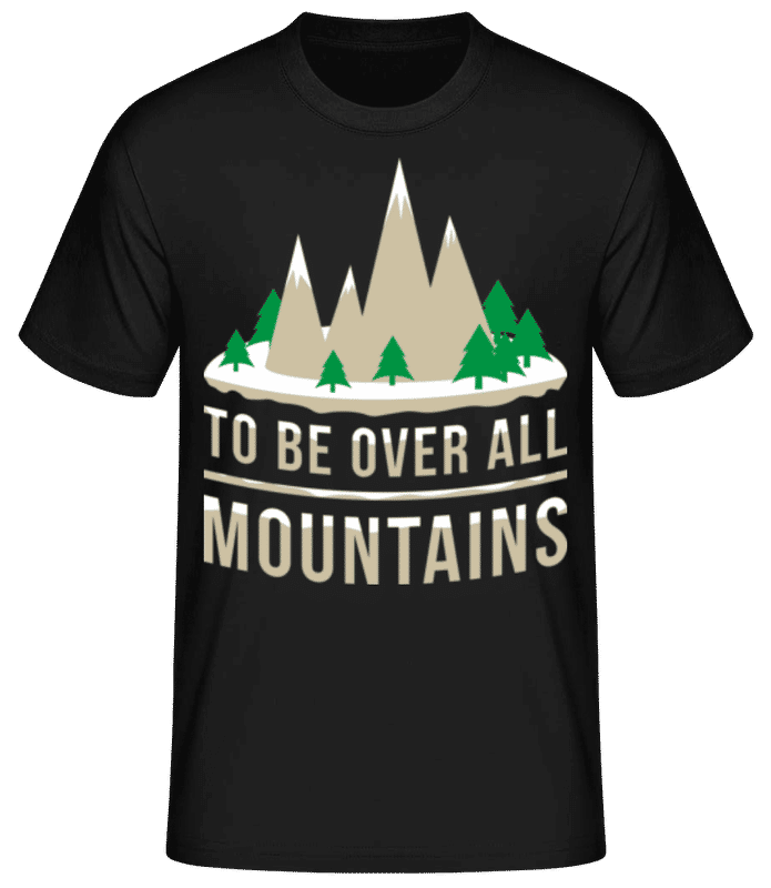 Vorschau: Over All Mountains - Männer Basic T-Shirt - Schwarz - Vorne