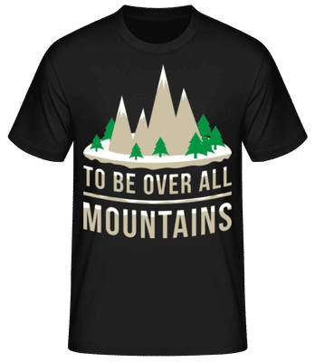 Over All Mountains - Männer Basic T-Shirt - Schwarz - Vorne