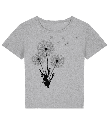 Dandelion Comic - Women's organic T-shirt Stanley Stella 2.0 - Heather grey - Front