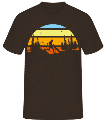 Mountain Run - Men's Basic T-Shirt - Brown - Front