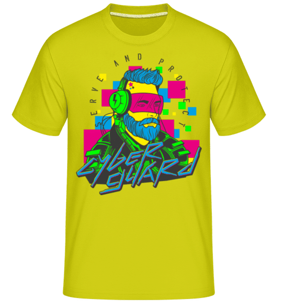 Preview: Cyberguard Serve And Protect -  Shirtinator Men's T-Shirt - Lime - Front