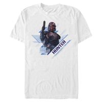 Star Wars - The Clone Wars - Hunter Angled - Männer T-Shirt - Weiß - Vorne