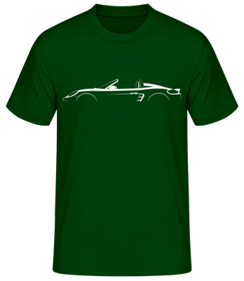 'Porsche 718 Boxster Sp. 982' Silhouette - Men's Basic T-Shirt - Bottle green - Front