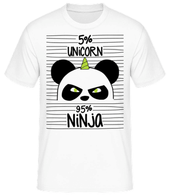 Unicorn Ninja - Männer Basic T-Shirt - Weiß - Vorne