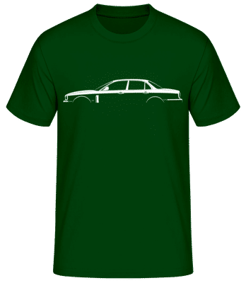 'Jaguar XJ Portfolio (X358)' Silhouette - Men's Basic T-Shirt - Bottle green - Front