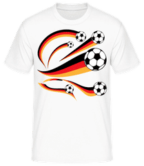 Deutsche Fahnen Mit Fußbällen · Männer Basic T-Shirt