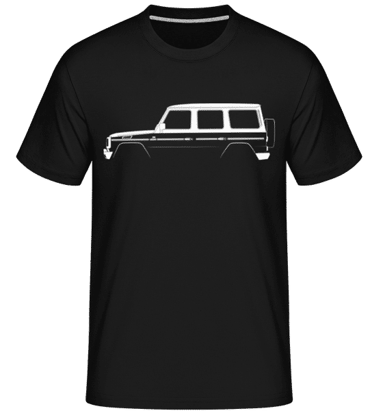 Aperçu: 'Mercedes G W463' Silhouette -  T-Shirt Shirtinator homme - Noir - Devant