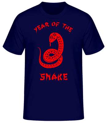 Chinese Zodiac Year Of The Snake - Pánské basic tričko - Namořnická modrá - Napřed