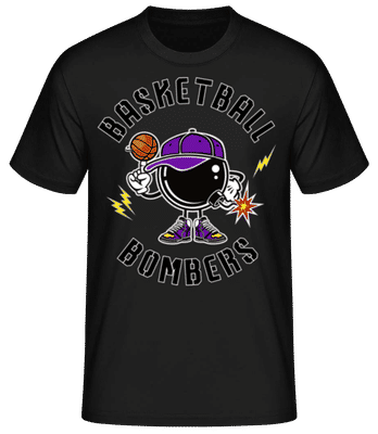 Basketball Bombers - Männer Basic T-Shirt - Schwarz - Vorne