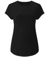 Frauen Bio T-Shirt EarthPositive - Schwarz - Vorne