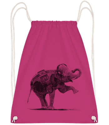 Éléphant De Ghettoblaster - Sac à dos Drawstring - Magenta - Vorn