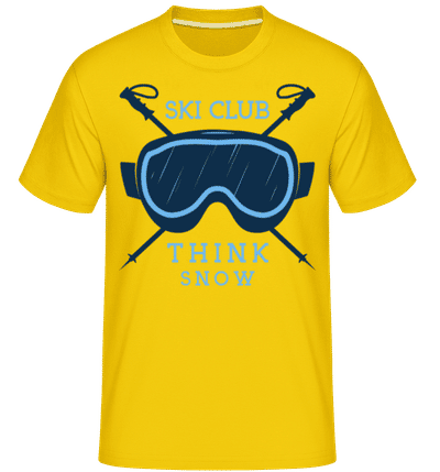 Ski Club Think Snow Icon -  Shirtinator Men's T-Shirt - Golden yellow - Front