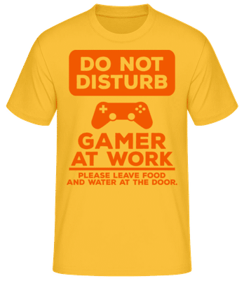 Do Not Disturb Gamer Orange - Men's Basic T-Shirt - Golden yellow - Front