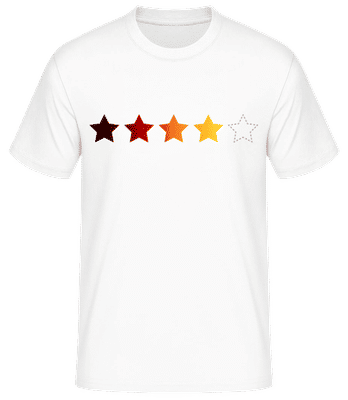 Deutschland 5 Sterne - Männer Basic T-Shirt - Weiß - Vorne