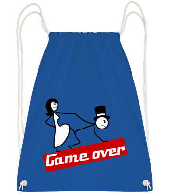 Game Over - Sac à dos Drawstring - Bleu royal - Devant