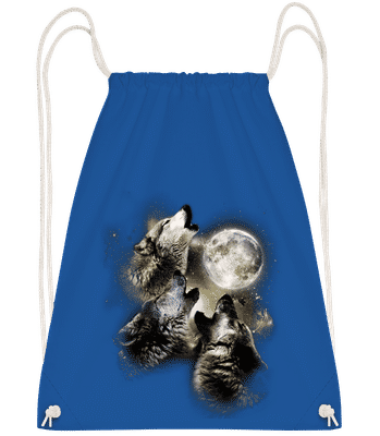 Wolf Moon - Drawstring Backpack - Royal blue - Vorn