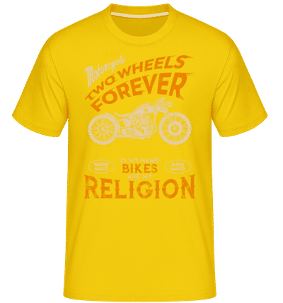 Bikes Are My Religion -  Shirtinator Men's T-Shirt - Golden yellow - Front