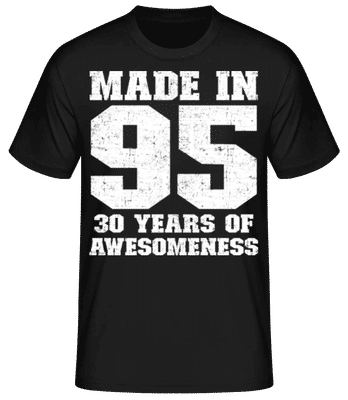 30 Years Of Awesomeness - Männer Basic T-Shirt - Schwarz - Vorne
