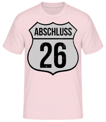 Route 66 Abschluss 2026 - Männer Basic T-Shirt - Rosa - Vorne