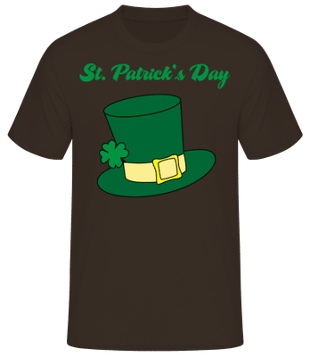 St. Patrick's Day Hat - Männer Basic T-Shirt - Braun - Vorne